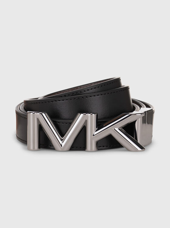 Logo accent reversible belt in leather  - 1