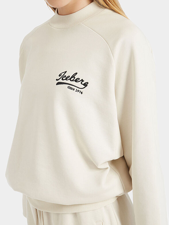 Sweatshirt with contrasting logo embroidery - 3