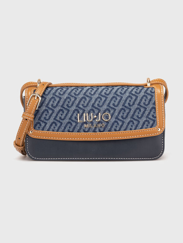 Small jacquard denim crossbody bag - 1