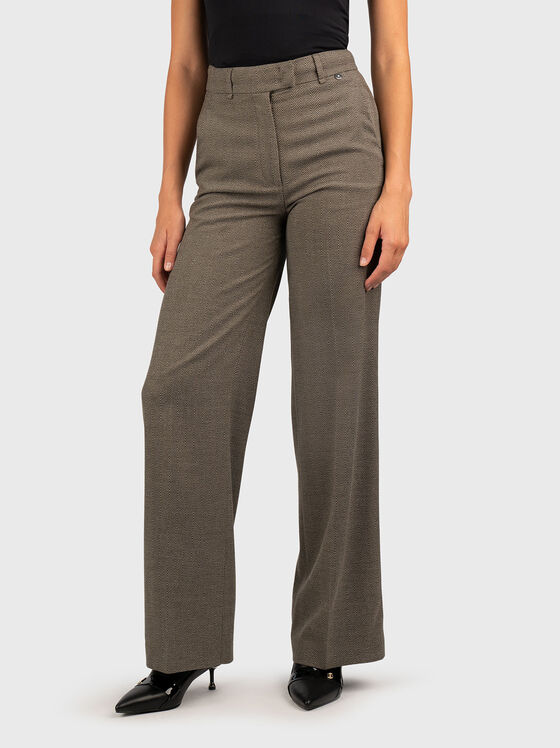 High waist trousers with pockets - 1