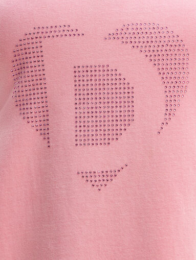 Black T-shirt with rhinestones - 4