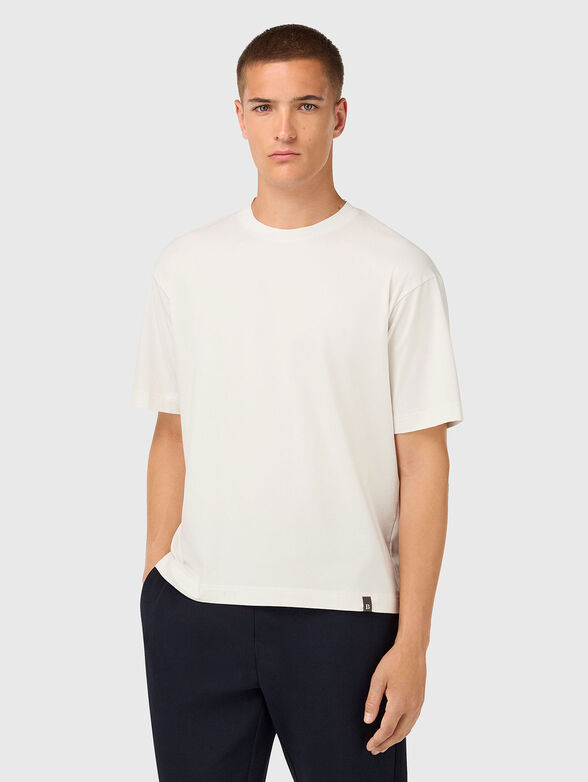 Crew neck white T-shirt - 1