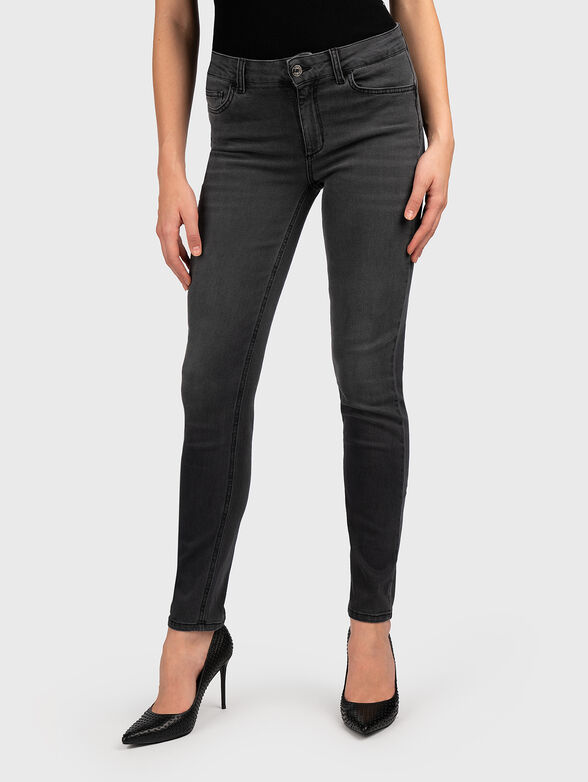 High-rise skinny jeans with logo detail - 1