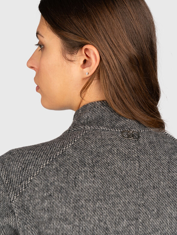 Grey coat with belt  - 3