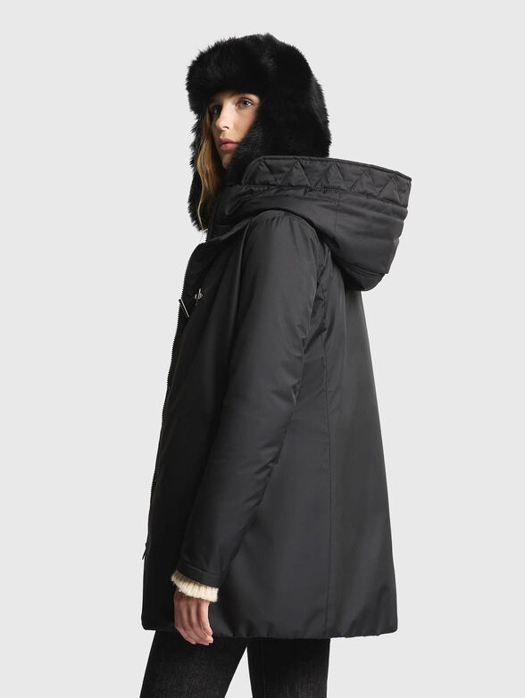 Padded jacket with removable hood - 3