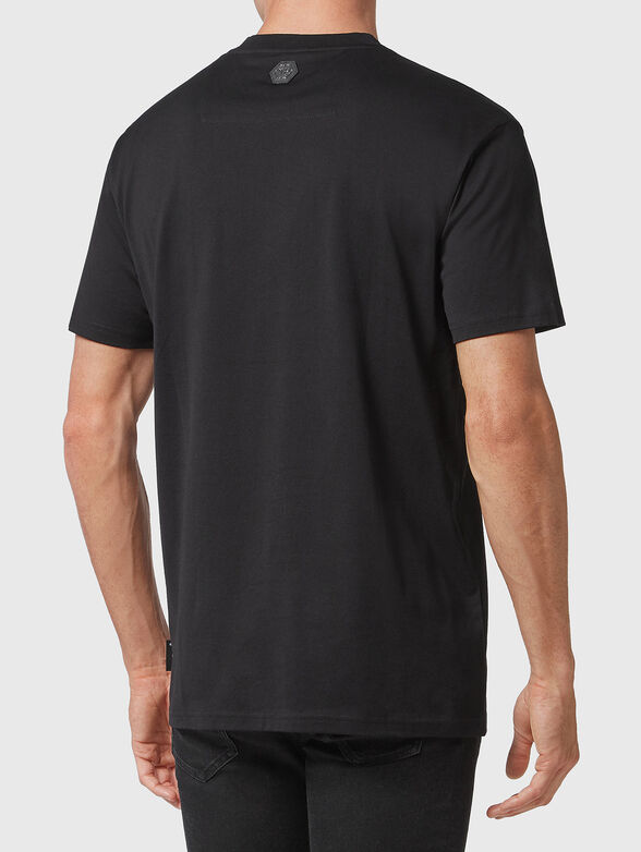 Black T-shirt with contrast print - 3