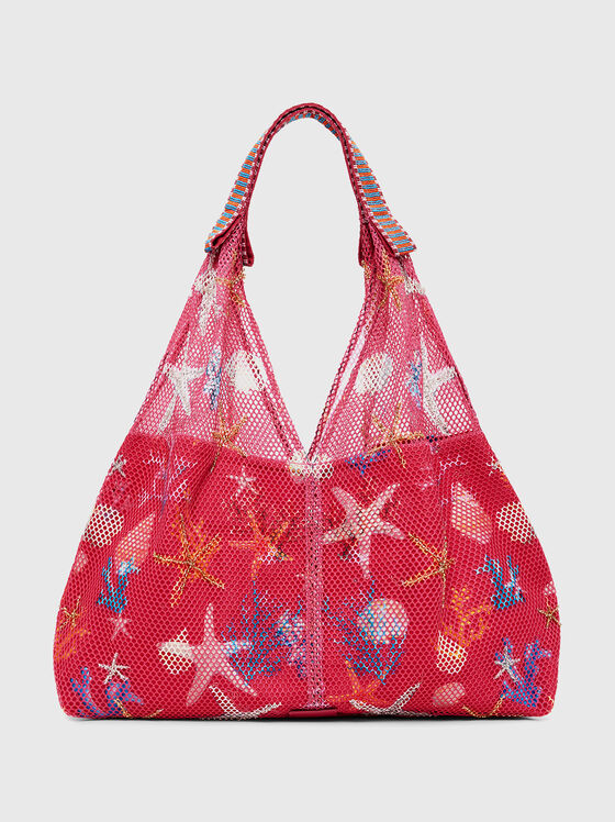 Textured printed tote bag - 1
