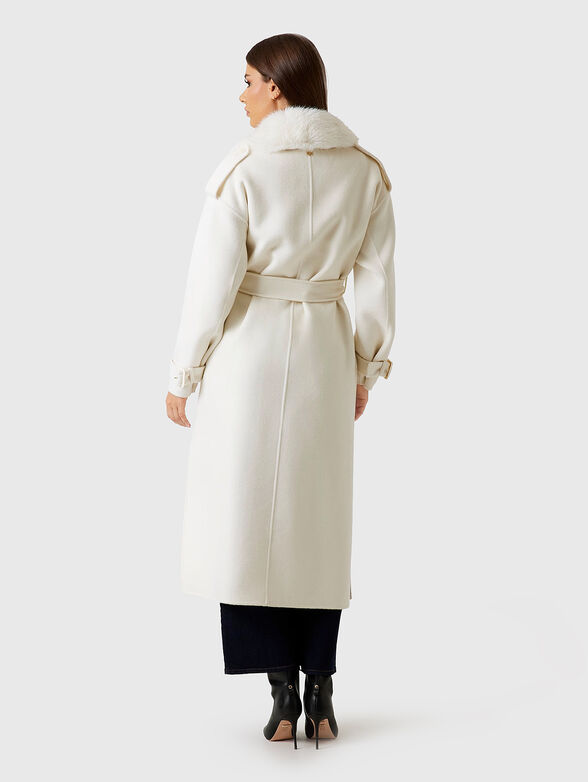 ELLA wool coat with waist belt - 3