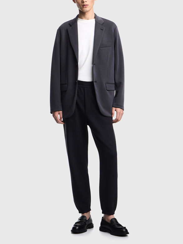Striped jacket with a single-breasted closure  - 2