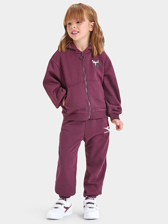 Sports set with fuxia sweatshirt - 2