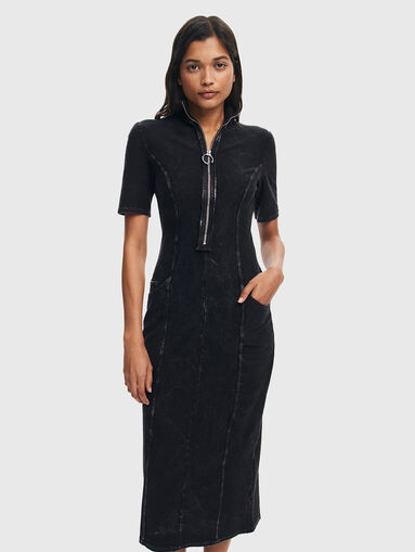 RACE black midi dress - 3