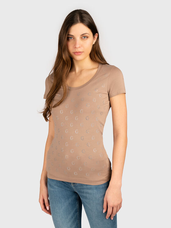 Памучна тениска с лого - 1