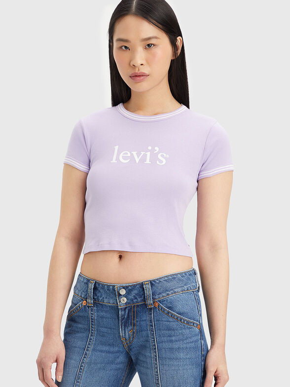 Purple crop T-shirt  - 4
