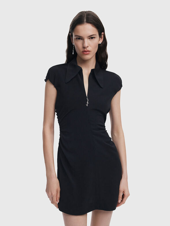 Mini black dress - 1