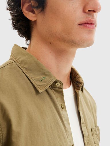 BRAD beige shrt with logo detail - 4