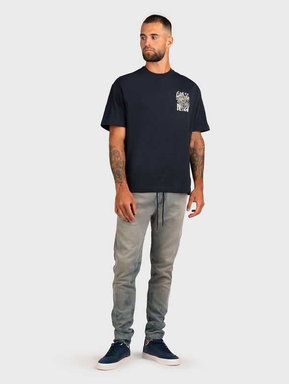 T-shirt with crew neck and floral embroidery - 4