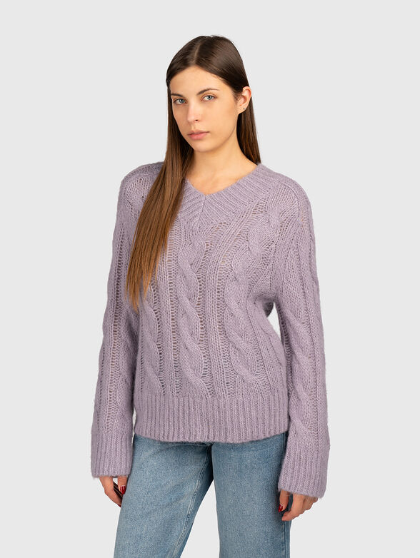 Knitted wool blend sweater - 1