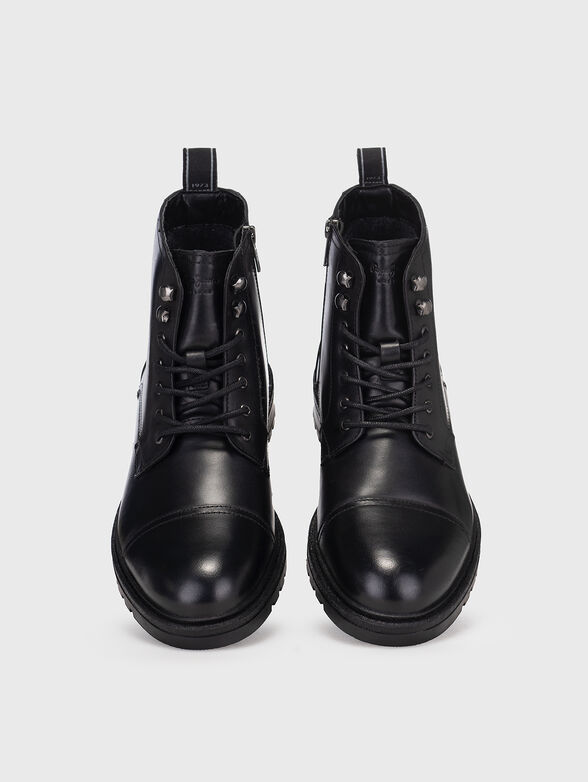 LOGAN black leather boots - 5