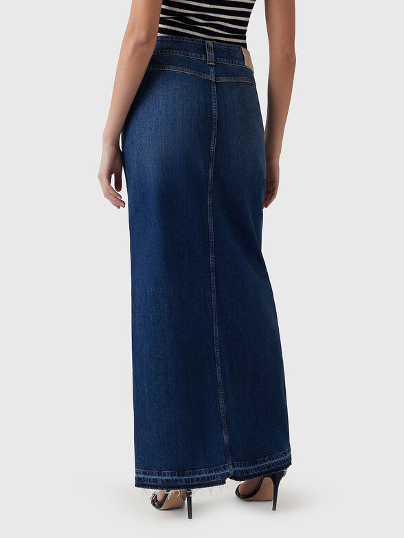 SKYLA maxi denim skirt with slit - 2