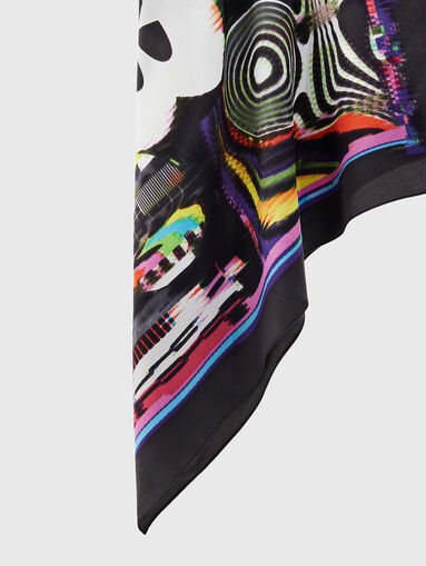 MICKEY MOUSE multicolored glitch print scarf - 4