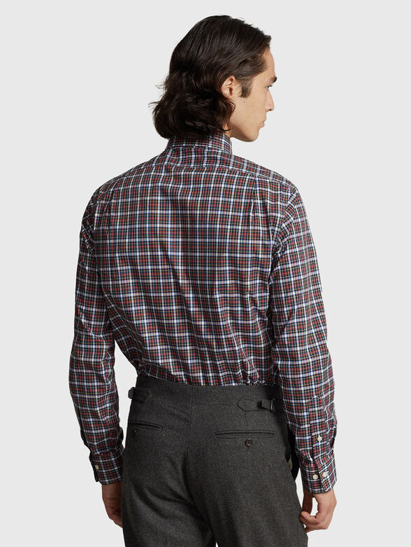Checked shirt with logo embroidery - 3