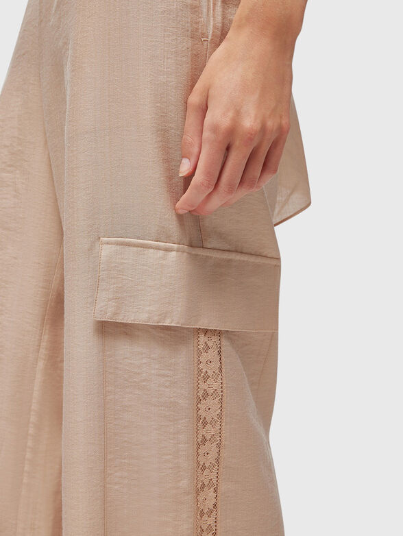 Wide leg lyocell pants - 3