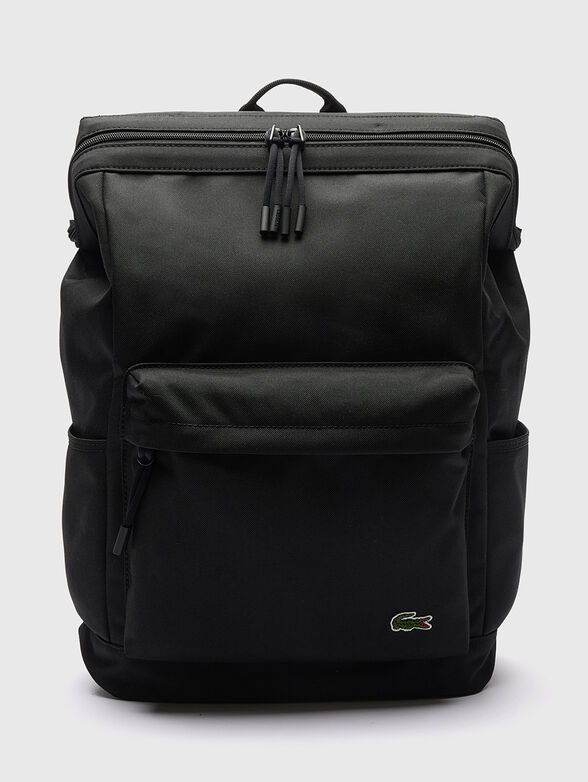 Black unisex backpack - 0