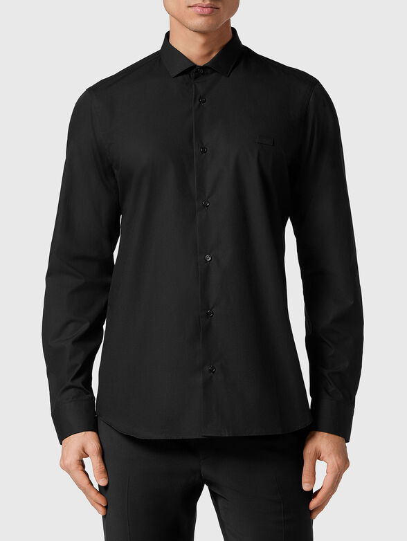 SKULL & BONES black shirt with embroidery - 0