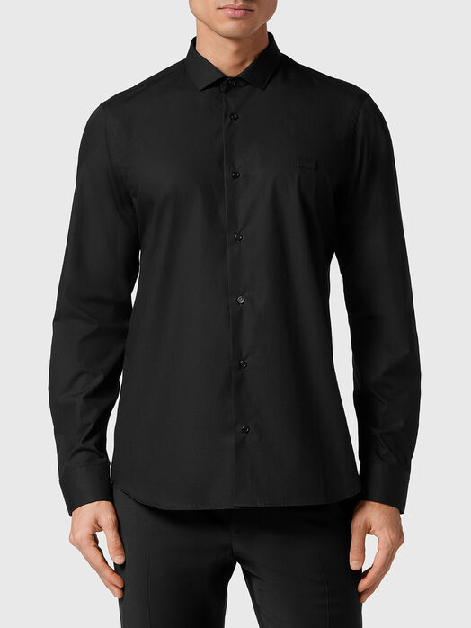 SKULL & BONES black shirt with embroidery