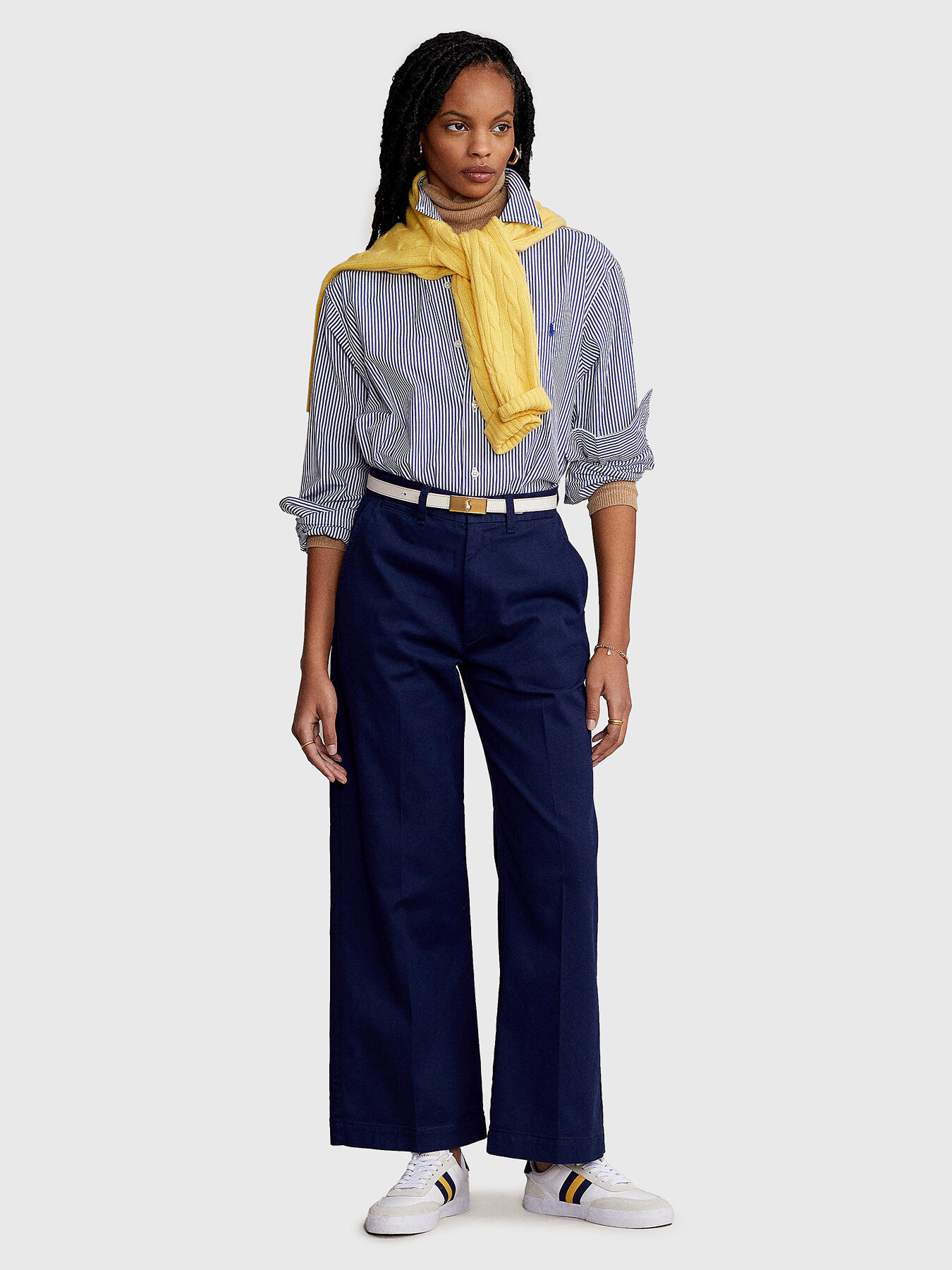 Cropped chino trousers with wide legs brand POLO RALPH