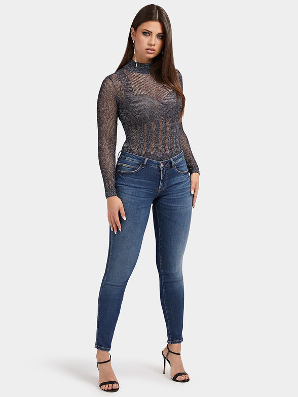 Blue jeans with logo accent - 4