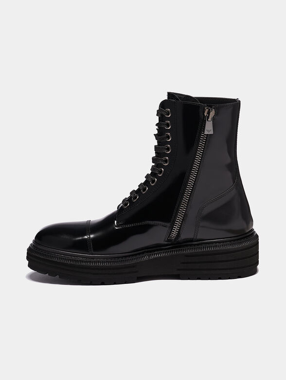 Leather boots in black - 4