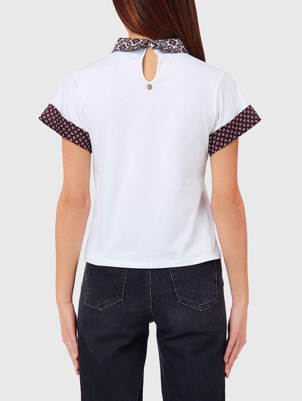 Cotton T-shirt with contrasting collar - 2