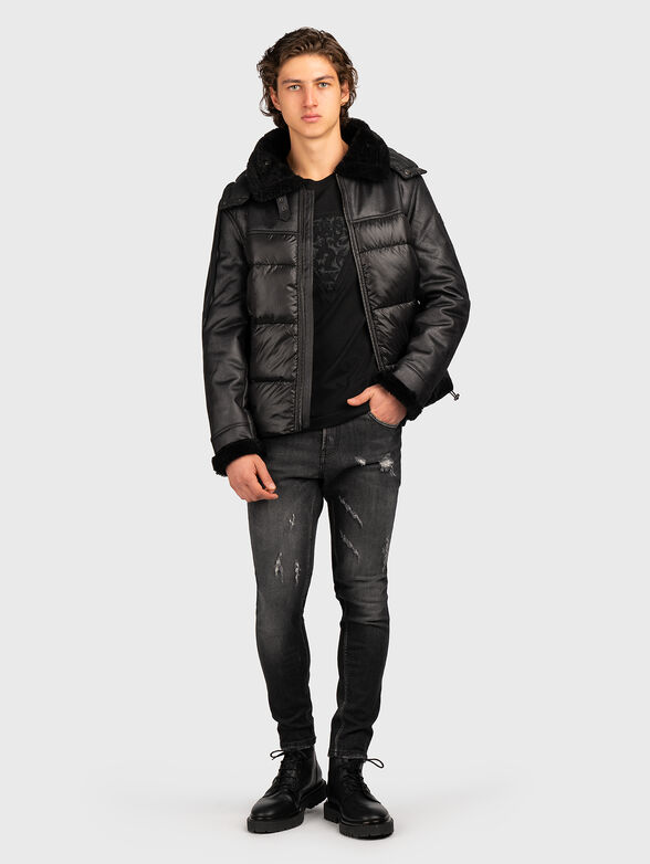 Black blouse with logo embroidery - 2