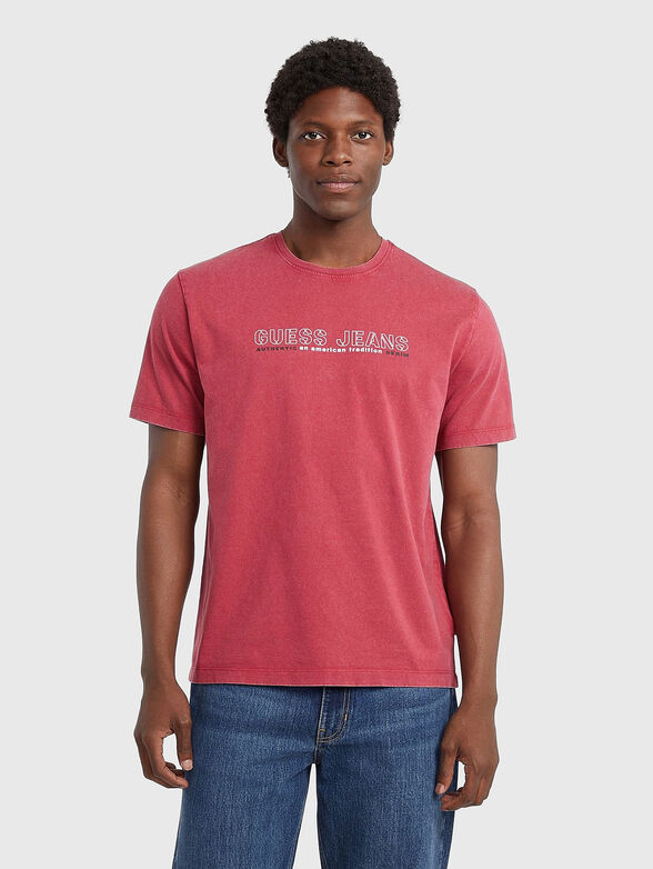 Cotton T-shirt with oval neckline - 1