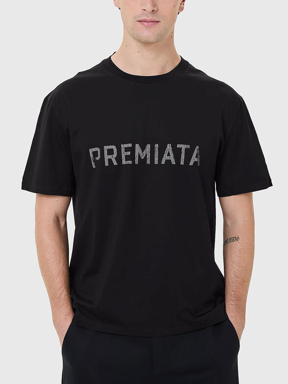 Cotton T-shirt with logo print - 1