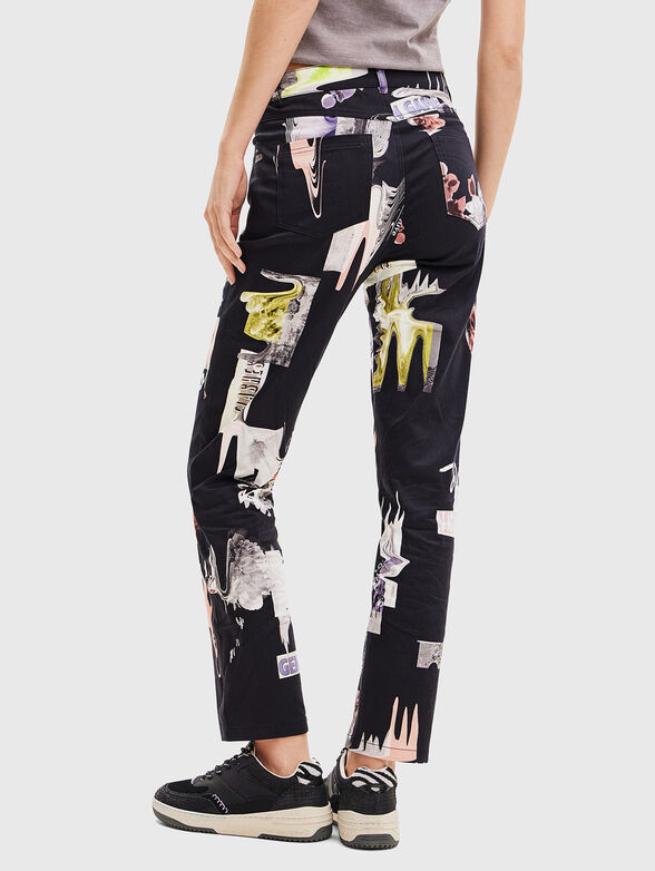 Trousers with multicoloured prints - 2