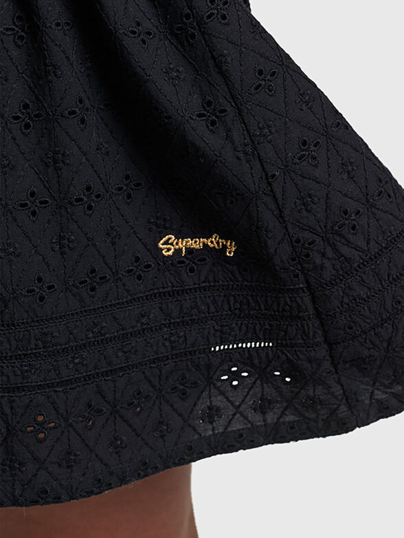 VINTAGE mini skirt with embroidery - 3