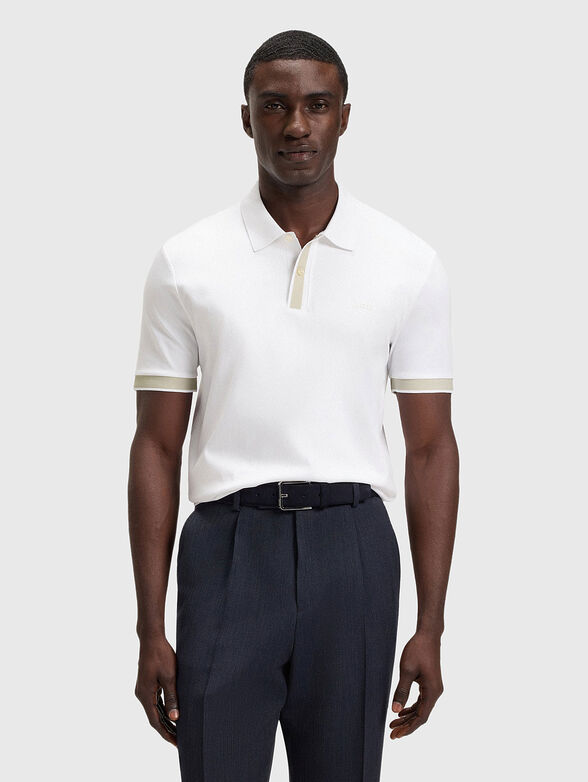 Cotton polo shirt with buttons - 1