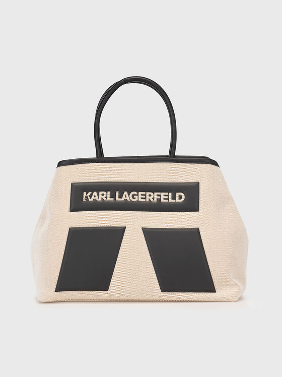 Shopper bag with contrast logo - 1