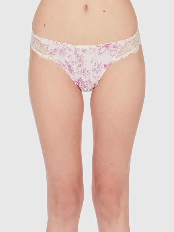 Lace bikini with print - 1