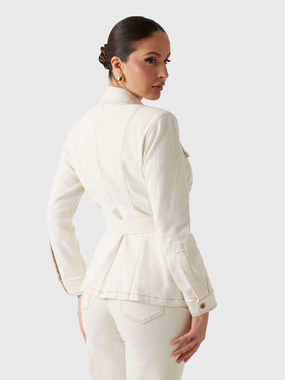 NAOMI denim jacket with accent stitching - 3