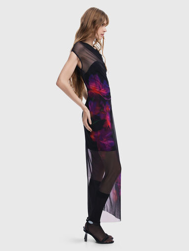 Sleeveless floral print dress - 3