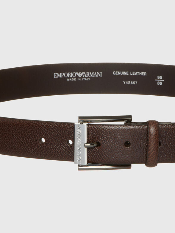Leather belt with logo detail - 2