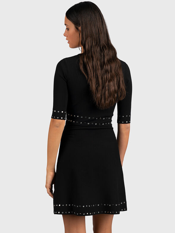 Short knitted dress with eyelets - 2