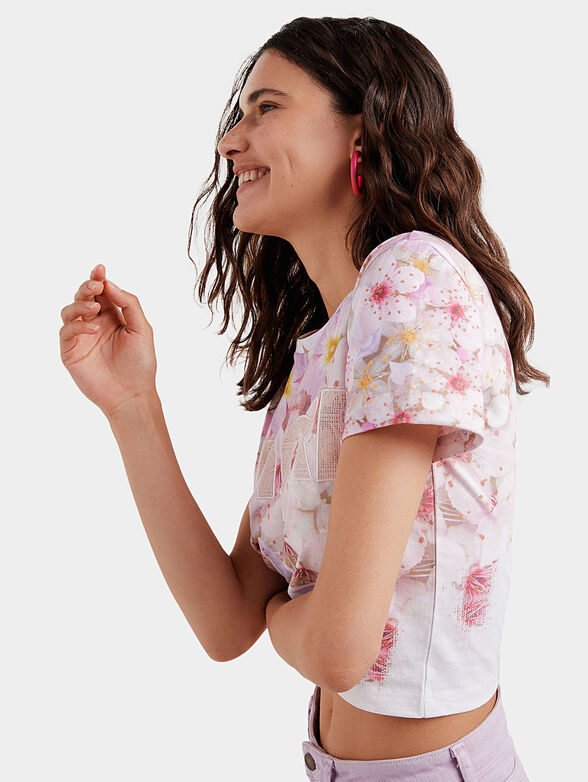 T-shirt with floral prit - 5