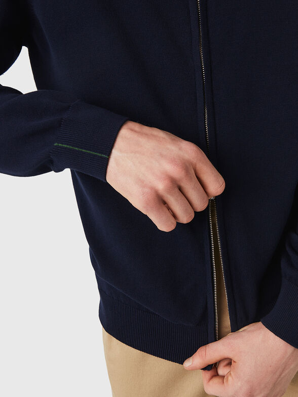 Cotton cardigan with zip - 4