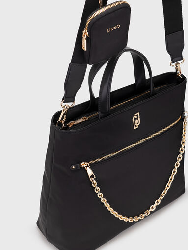 Bag with long handle and golden details - 5