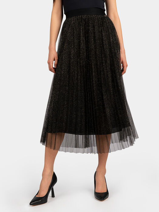 Black midi skirt