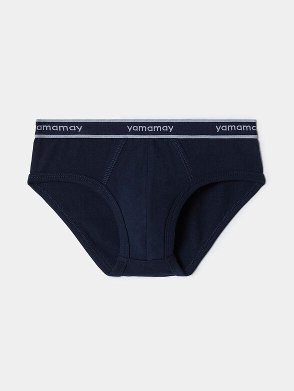 Set of two slips in dark blue and grey - 1